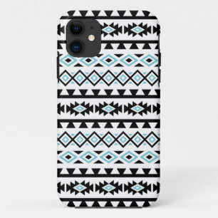 Capa Para iPhone 11 Branco azul preto do teste padrão II grande