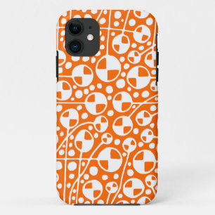 Capa Para iPhone 11 Branco v5 do abstrato 130112 na laranja