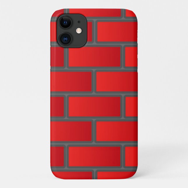 Capa Para iPhone 11 Brick Vermelho (Verso)