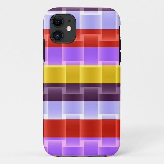 Capa Para iPhone 11 Bright arco-íris strips moderna design 2 (Verso)