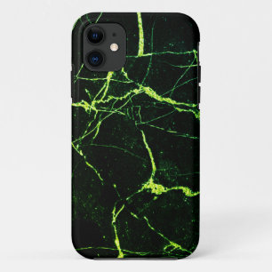 Capa Para iPhone 11 Bright Green Marble