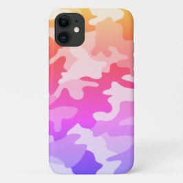 Capa Para iPhone 11 Bright Rainbow Camouflage
