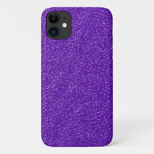 Capa Para iPhone 11 Brilhante Roxo, Esparcioso, Fundo Com Brilho (Verso)
