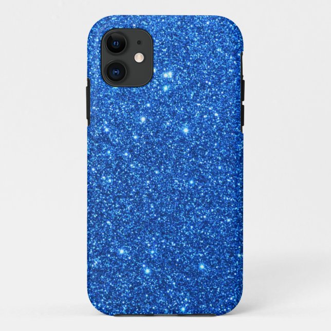 Capa Para iPhone 11 Brilhantes Azuis Brilhantes (Verso)