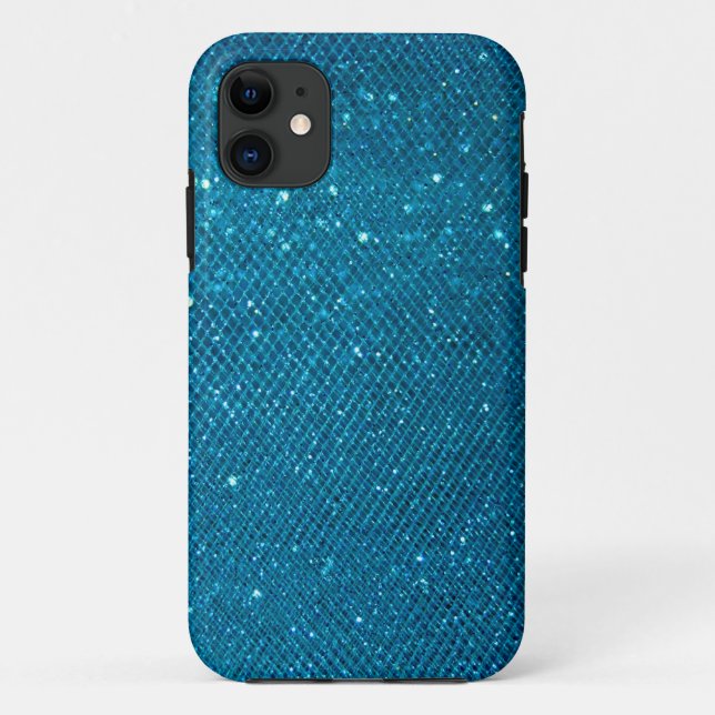 Capa Para iPhone 11 Brilho azul (Verso)