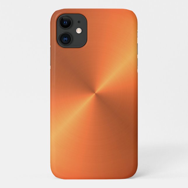 Capa Para iPhone 11 Brilho de Ferrugem Laranja (Verso)