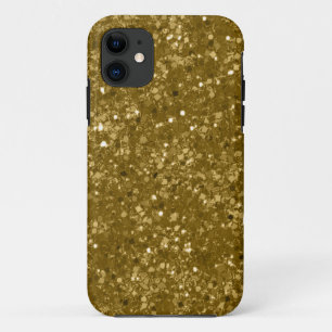 Capa Para iPhone 11 Brilho Dourado puro do falso