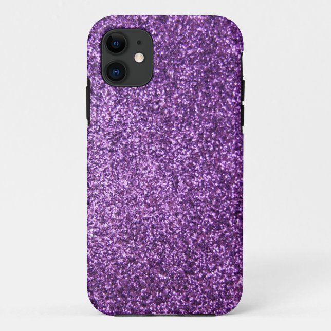 Capa Para iPhone 11 Brilho roxo do falso (Verso)