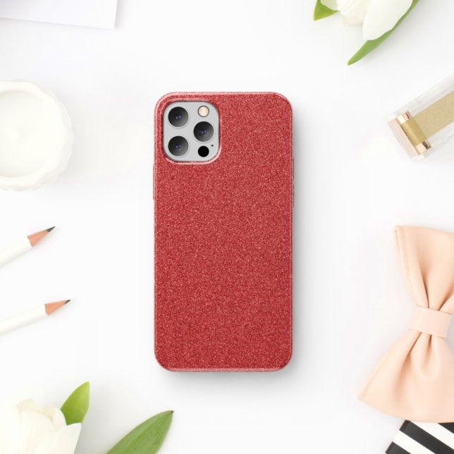 Capa Para iPhone 11 Brilho Vermelho, Sparkle, Fundo da Glitter (Criador carregado)