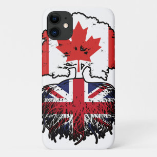 Capa Para iPhone 11 British Canada Tree Roots Flag