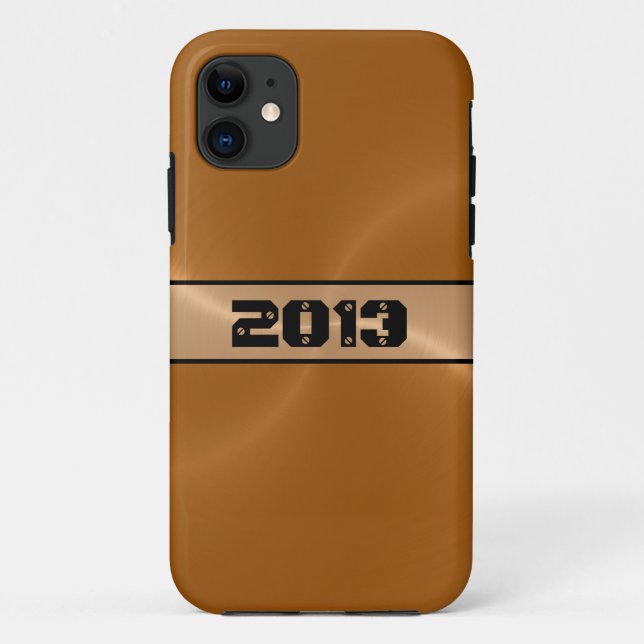 Capa Para iPhone 11 Bronze de aço brilhante sem manchas (Verso)