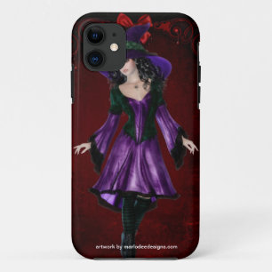 Capa Para iPhone 11 Bruxa de Halloween 1 Design de Fantasia Escura