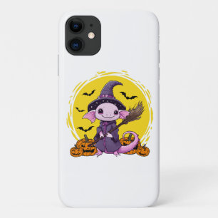 Capa Para iPhone 11 Bruxa de Halloween de Axolote Fofinho