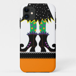 Capa Para iPhone 11 Bruxa de Halloween Retro
