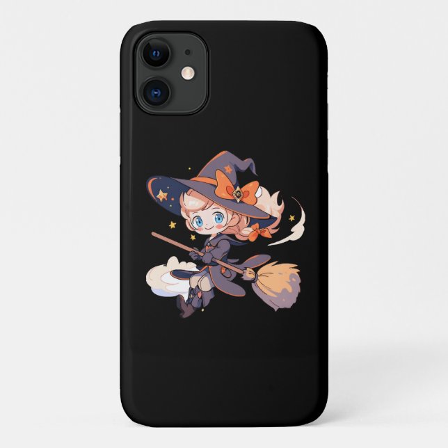 Capa Para iPhone 11 Bruxa Halloween (Verso)