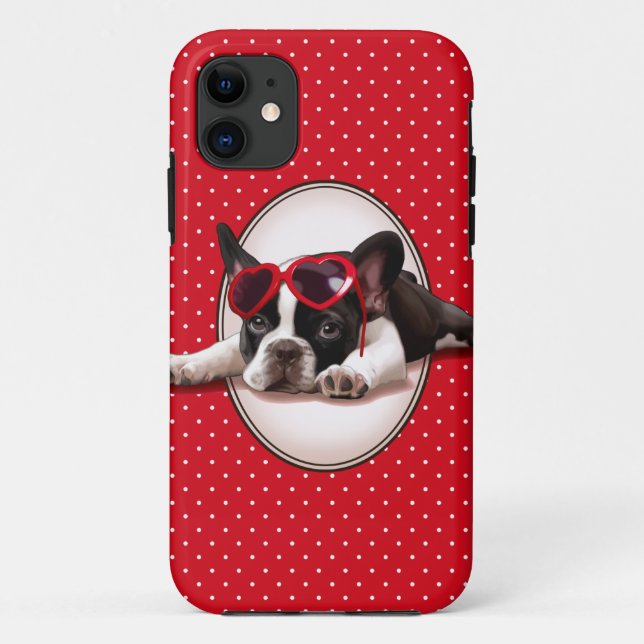 Capa Para iPhone 11 Buldogue francês (Verso)