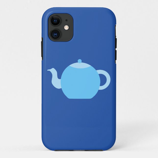 Capa Para iPhone 11 Bule azul no fundo do marinho (Verso)