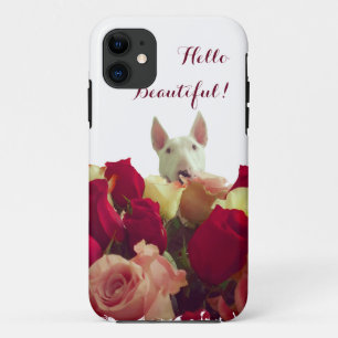 Capa Para iPhone 11 Bull Terrier romântico