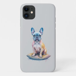 Capa Para iPhone 11 Bulldog Francés Colorido y Artístico 