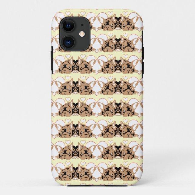 Capa Para iPhone 11 Bulldogs Franceses (Verso)
