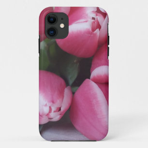 Capa Para iPhone 11 Buquê floral do primavera de tulipas cor-de-rosa,