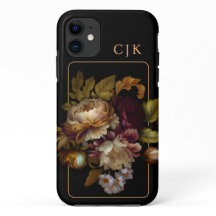 Buquê Floral Velho Escuro com Monograma