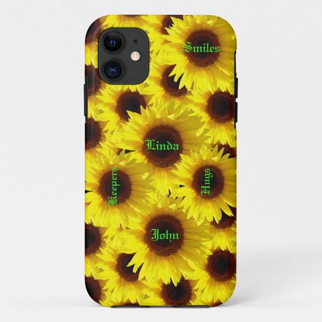 Capa Para iPhone 11 Buquês de girassol (Verso)