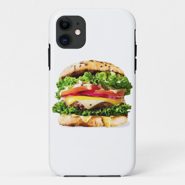 Capa Para iPhone 11 Burger (Verso)