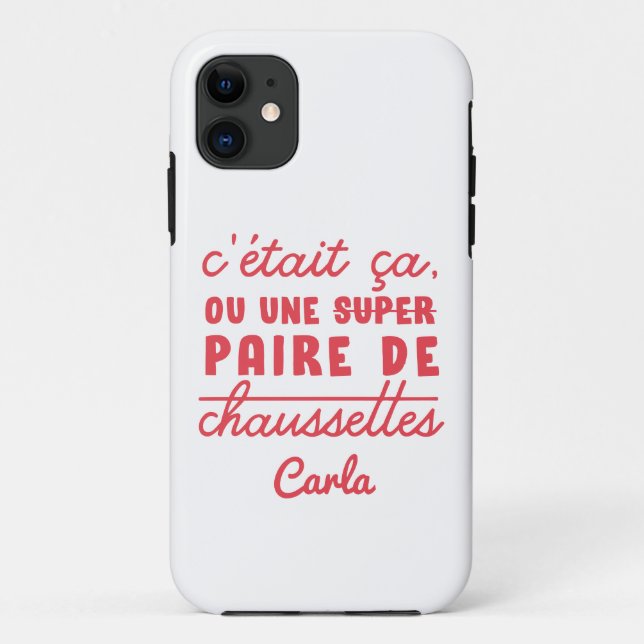 Capa Para iPhone 11 Ça ou une paire de chaussettes (Verso)