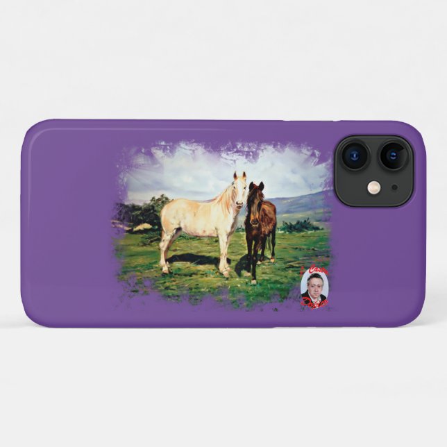 Capa Para iPhone 11 Caballos (Verso (horizontal))