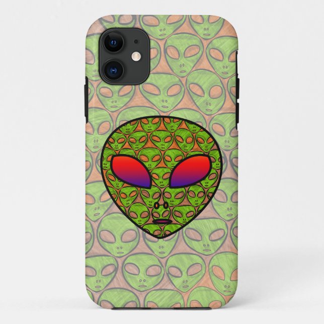 CAPA PARA iPhone 11 CABEÇA DA ALIENÍGENA (Verso)