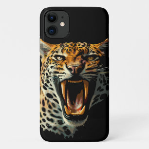 Capa Para iPhone 11 Cabeça de ataque com picos-leopardo