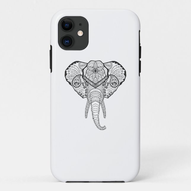 Capa Para iPhone 11 Cabeça inspirada do elefante (Verso)
