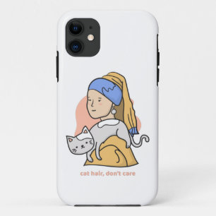 Capa Para iPhone 11 Cabelo engraçado de gato não se importa com uma ga