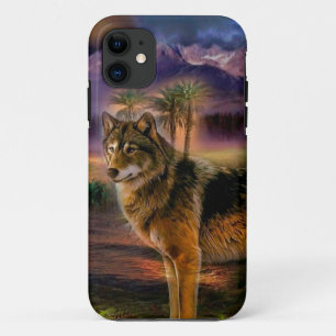Capa Para iPhone 11 Caça ao lobo na montanha