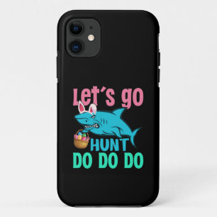 Capa Para iPhone 11 Caça De Ovo De Páscoa Com Coelho Azul