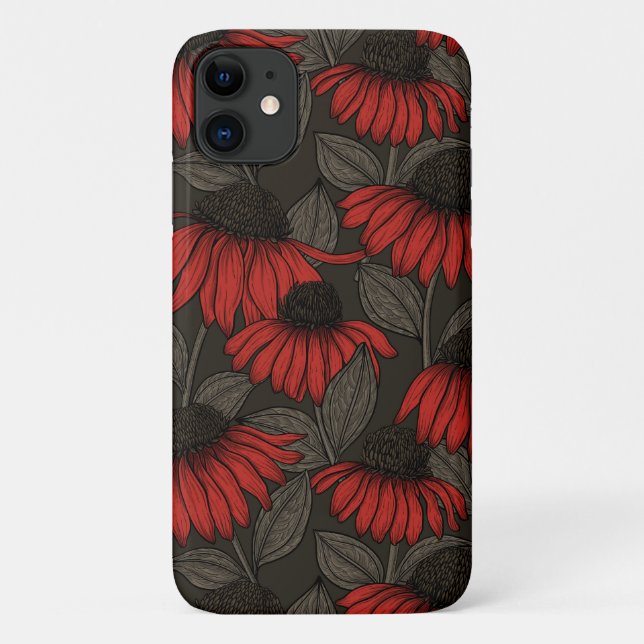 Capa Para iPhone 11 Caçadores vermelhos em castanho (Verso)