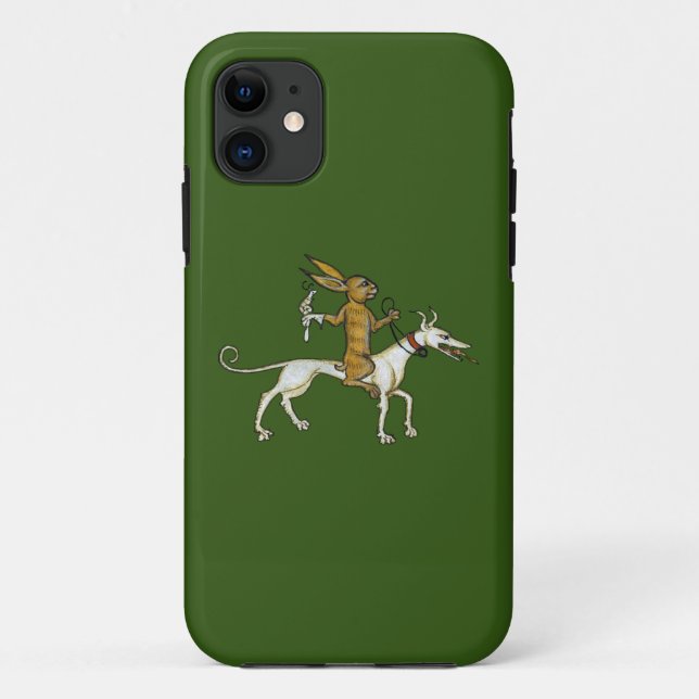 Capa Para iPhone 11 Cachorro Ancorado do Coelho Medieval e Cachorro Se (Verso)