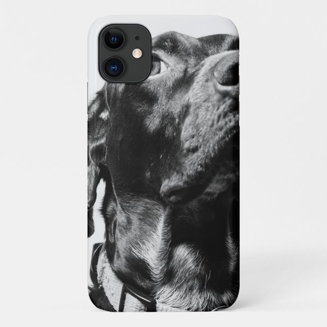 Capa Para iPhone 11 cachorro bw real (Verso)