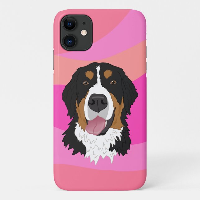 Capa Para iPhone 11 Cachorro da Montanha Bernese (Verso)