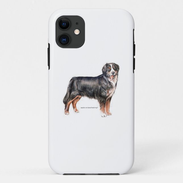 Capa Para iPhone 11 Cachorro da Montanha Bernese (Verso)