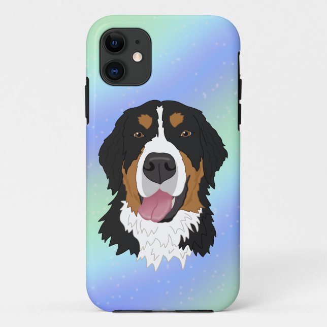 Capa Para iPhone 11 Cachorro da Montanha Bernese (Verso)