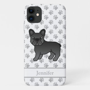 Capa Para iPhone 11 Cachorro e nome do cachorro-da-índia preto