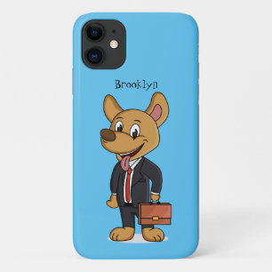 Capa Para iPhone 11 Cachorro engraçado vestindo desenho de terno
