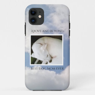 Capa Para iPhone 11 Cachorro Nublado Melhor Mãe Azul Branco 