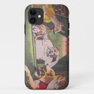 Capa Para iPhone 11 cachorros jogando piscina