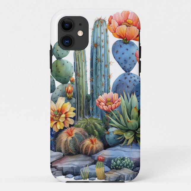 Capa Para iPhone 11 Cactos e suculentos sangrentos (Verso)