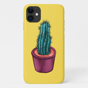 Capa Para iPhone 11 Cactus Engraçado No Psicodélico Pote Estranho