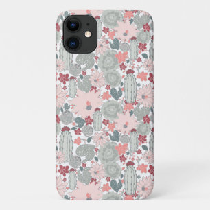 Capa Para iPhone 11 Cactus Pink Mint Succults Desertam Plantas