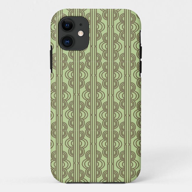 Capa Para iPhone 11 Cadeias Oval Verde (Verso)